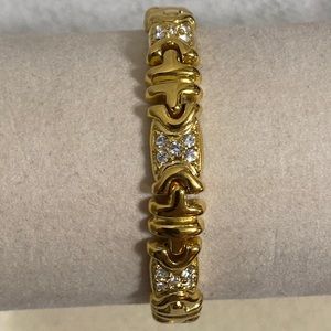 Joan Rivers Gold-Tone Crystal Link Bracelet